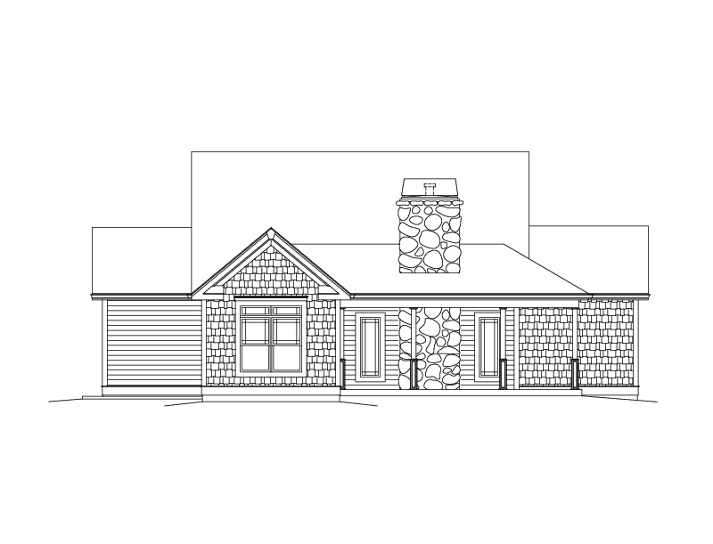 Craftsman House Plan Left Elevation - Paige Country Cottage Home 121D-0016 | House Plans and More