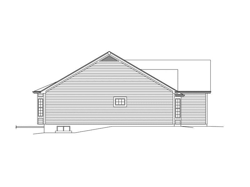 Cabin & Cottage House Plan Left Elevation - Melanie Cottage Home 121D-0017 | House Plans and More