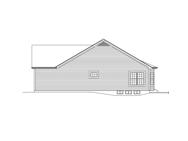 Cabin & Cottage House Plan Right Elevation - Melanie Cottage Home 121D-0017 | House Plans and More