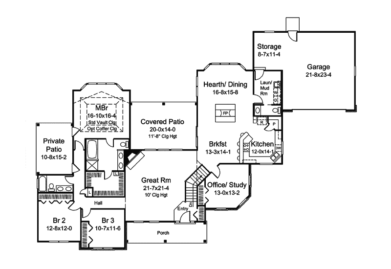 Lillian Ranch Home Plan 121D0018 House Plans and More