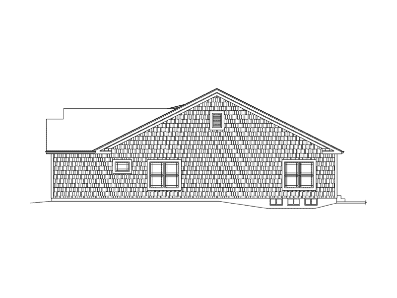 Country House Plan Right Elevation - Zoey Shingle Style Ranch Home 121D-0023 | House Plans and More