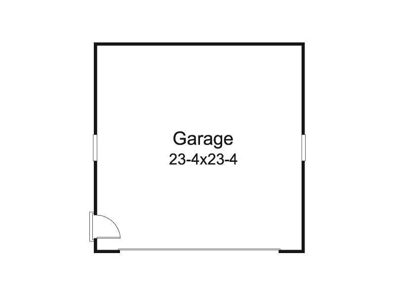 Colonial Home Plan Garage 121D-0025