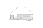 Cabin & Cottage House Plan Rear Elevation - Hannah Craftsman Ranch Home 121D-0029 | House Plans and More
