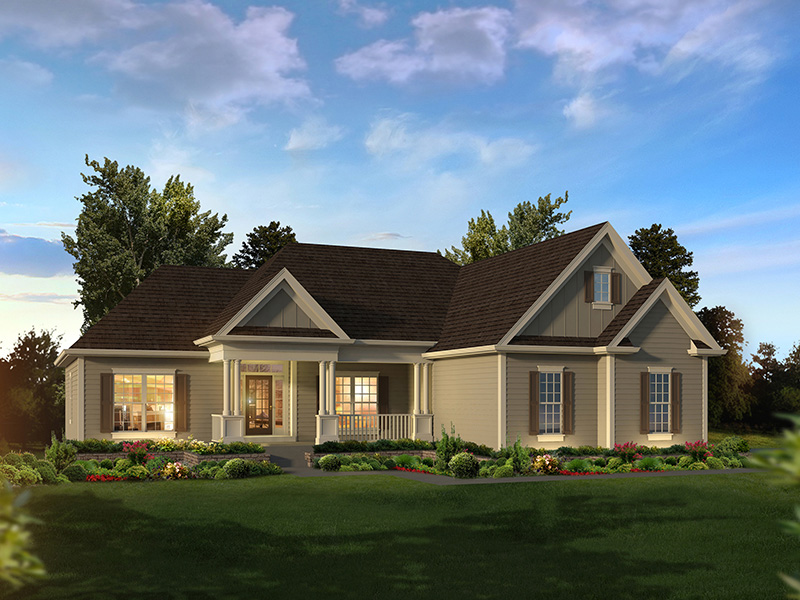 MacKenzie Craftsman Ranch Home Plan 121D-0040 - Shop House Plans and More