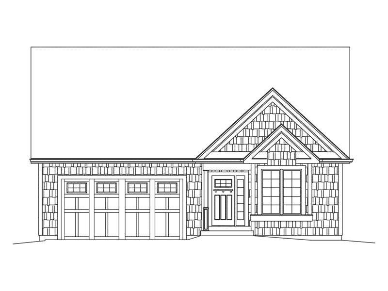 Cabin & Cottage House Plan Front Elevation - Isabelle Narrow Ranch Home 121D-0052 | House Plans and More