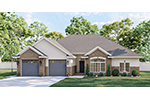 Traditional House Plan Front of House 123D-0015