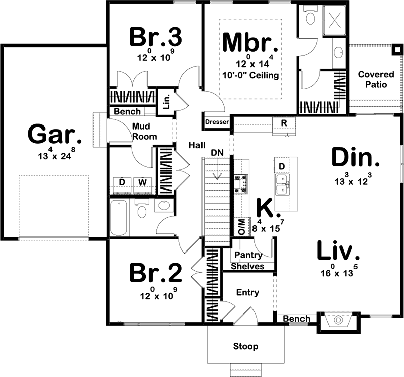 Plan 123D-0130 - Shop House Plans and More