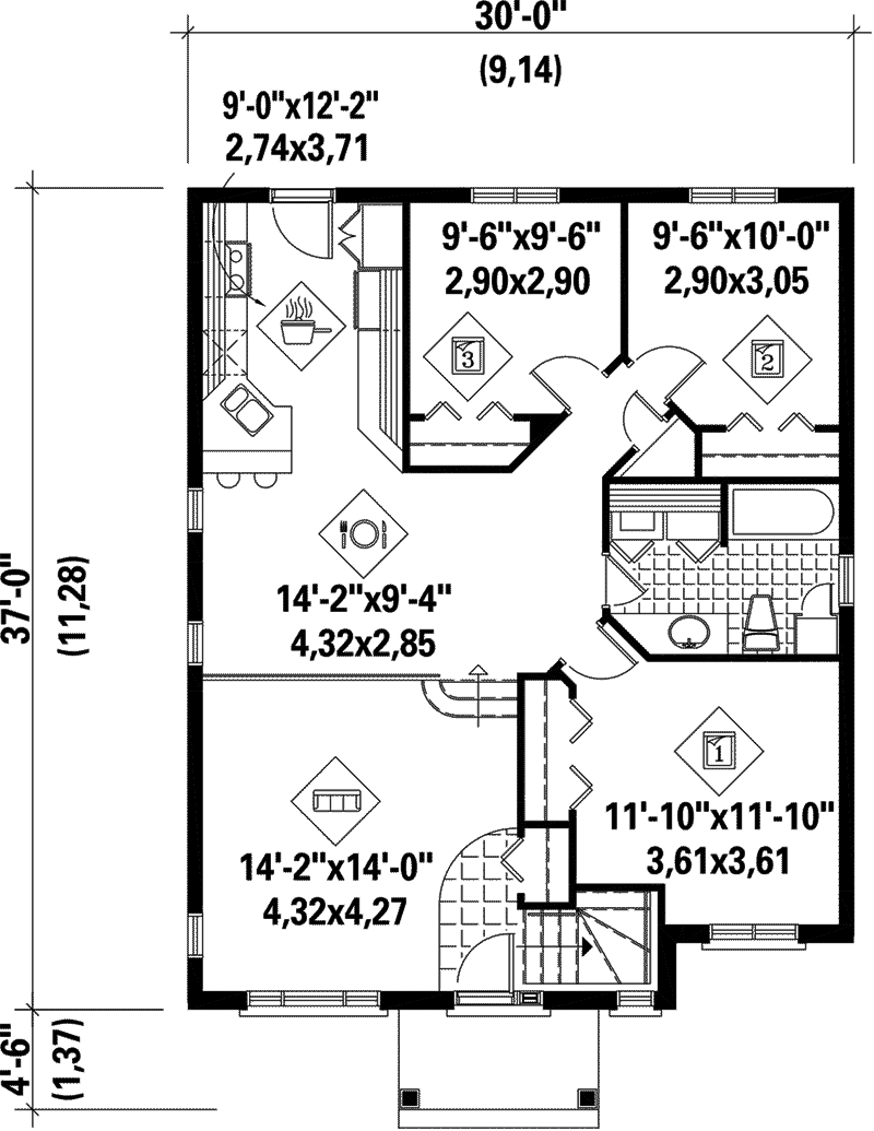 Landeck One-Story Home Plan 126D-0036 - Shop House Plans and More