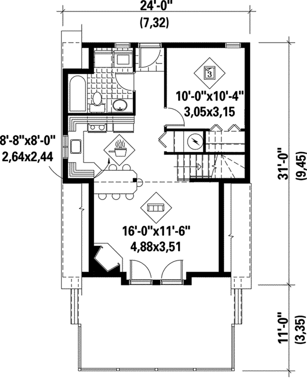 Aaron Bay A-Frame Home Plan 126D-0153 | House Plans and More