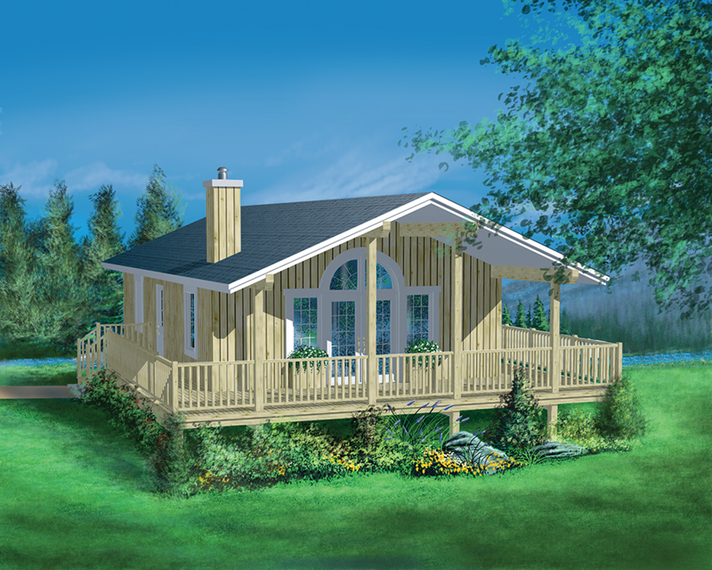 Vacation House Plan Front of Home - Sinclair Shores Vacation Cottage 126D-0162 - Shop House Plans and More