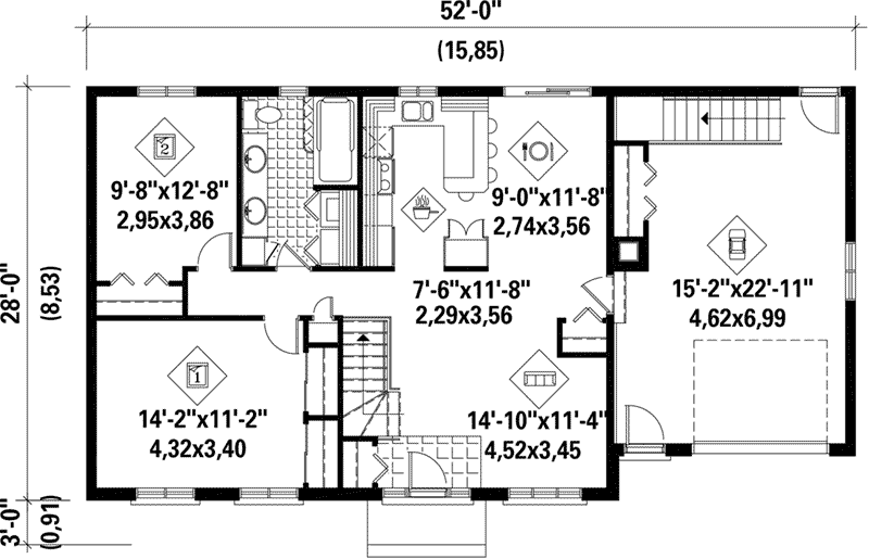 European Home Plan First Floor 126D-0317
