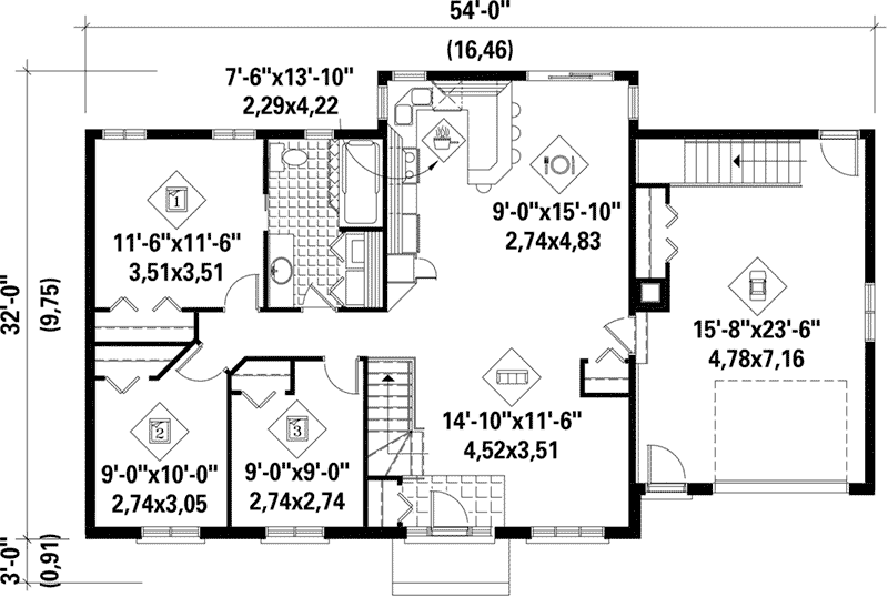 European House Plan First Floor - Revelin Ranch Home 126D-0318 - Shop House Plans and More