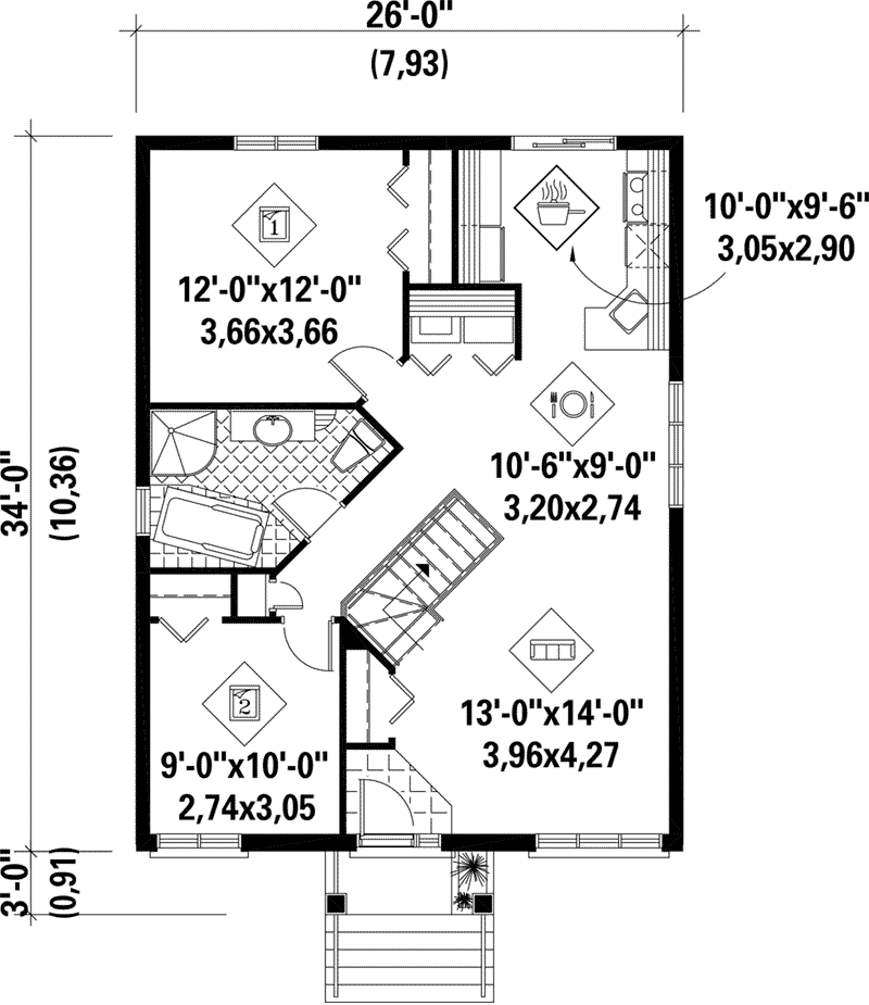 Kiefer Raised Ranch Home Plan 126D-0322 - Search House Plans and More