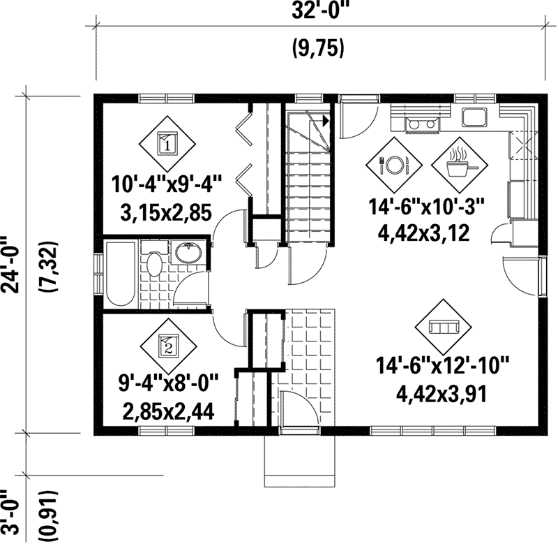 Donny Small Ranch Home Plan 126D-0367 - Search House Plans and More