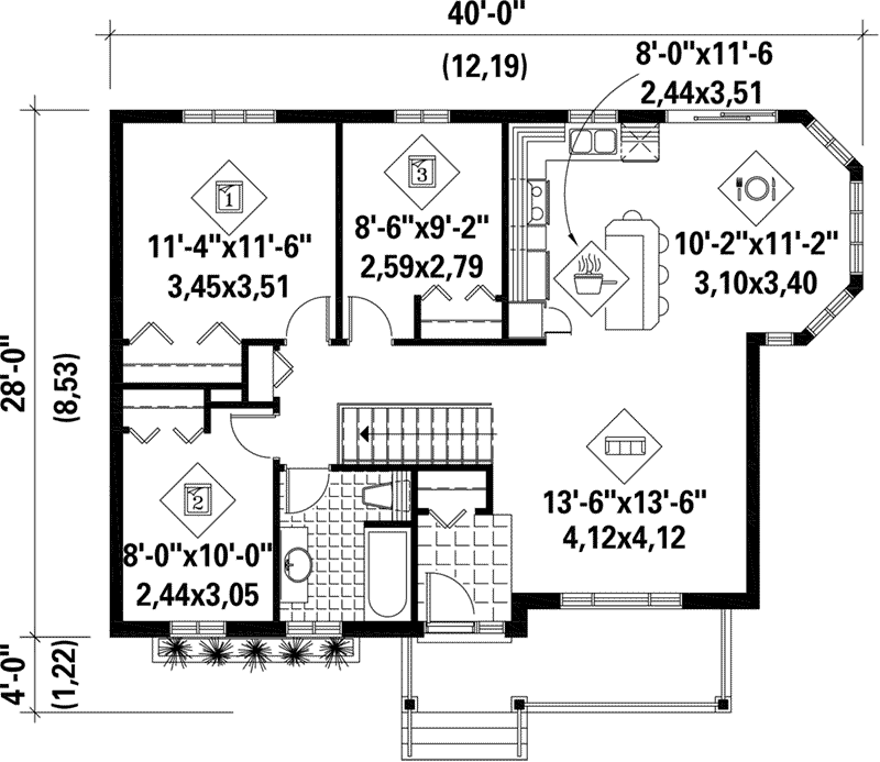 Guilfoy Raised Ranch Home Plan 126D-0403 - Search House Plans and More