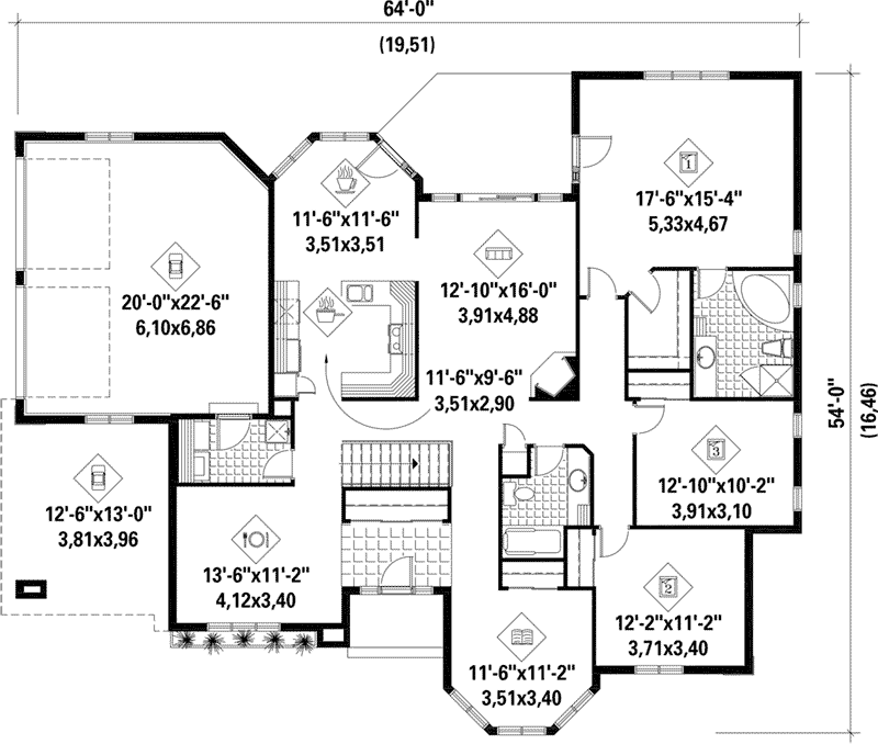 Perkins Park Ranch Home Plan 126D-0418 - Shop House Plans and More