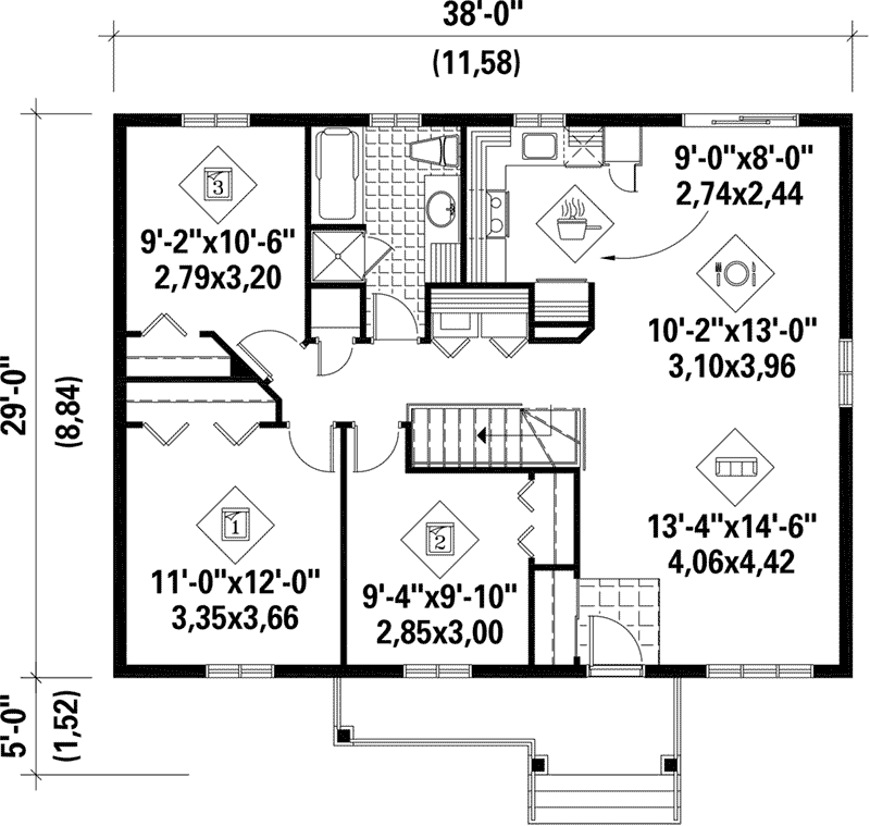 Poore Pond Ranch Home Plan 126D-0419 - Shop House Plans and More