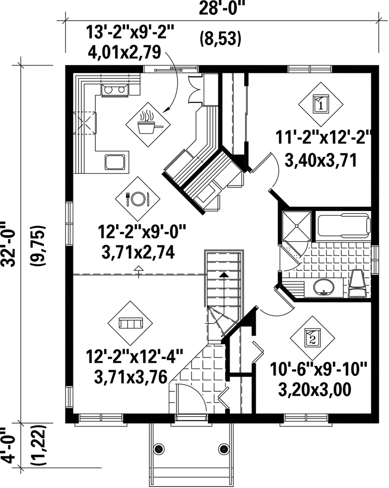 Pravin Small Ranch Home Plan 126D-0420 - Shop House Plans and More