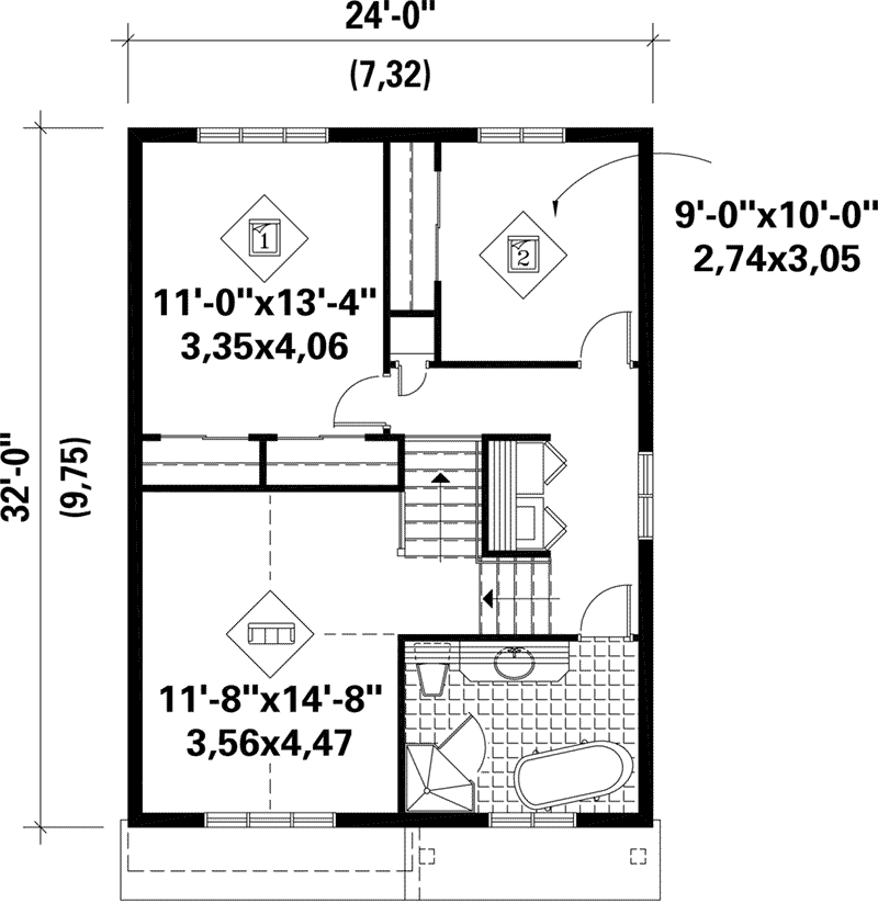 Fabian Lane Narrow Lot Home Plan 126D-0633 - Search House Plans and More