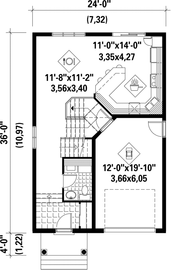 Buckner Hill Narrow Lot Home Plan 126D0766 House Plans