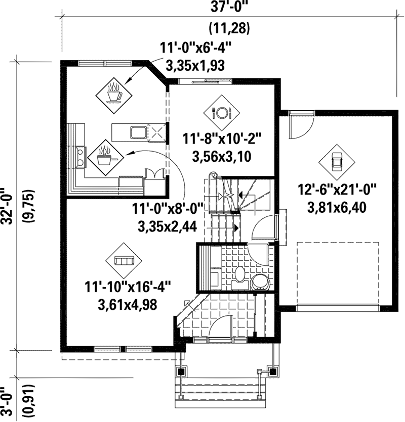 Mason Circle Traditional Home Plan 126D-0807 - Shop House Plans and More