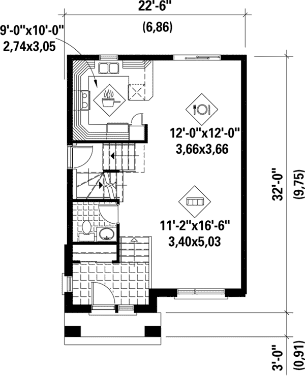 Eddy Modern Narrow Lot Home Plan 126d-0816 