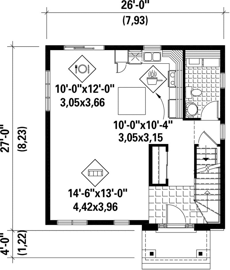 Wolfe Prairie Narrow Lot Home Plan 126D-0847 - Shop House Plans and More