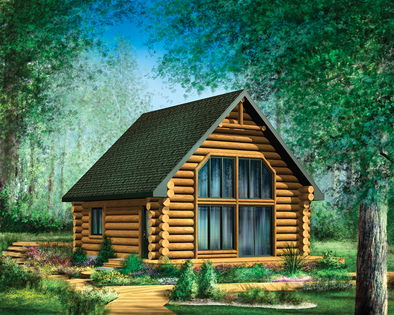 Pioneer Ridge Log Cabin Plan 126d 1038 House Plans And More