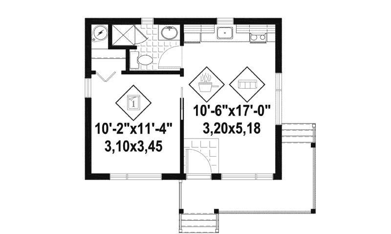 Cabin & Cottage Project Plan First Floor 126D-1148