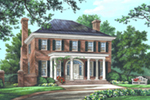 Greek Revival House Plan Front Image - Bristol Lane Georgian Home 128D-0033 - Search House Plans and More