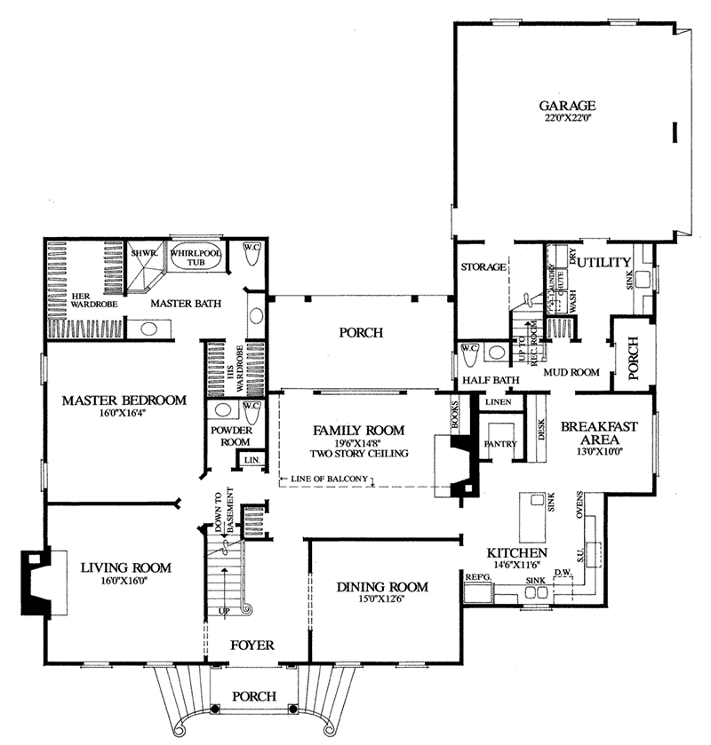 Capital Colonial Home Plan 128D-0043 - Search House Plans and More