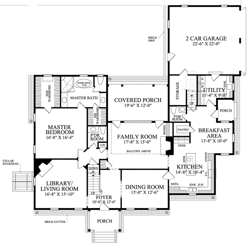Charlton House Colonial Home Plan 128D0049 House Plans