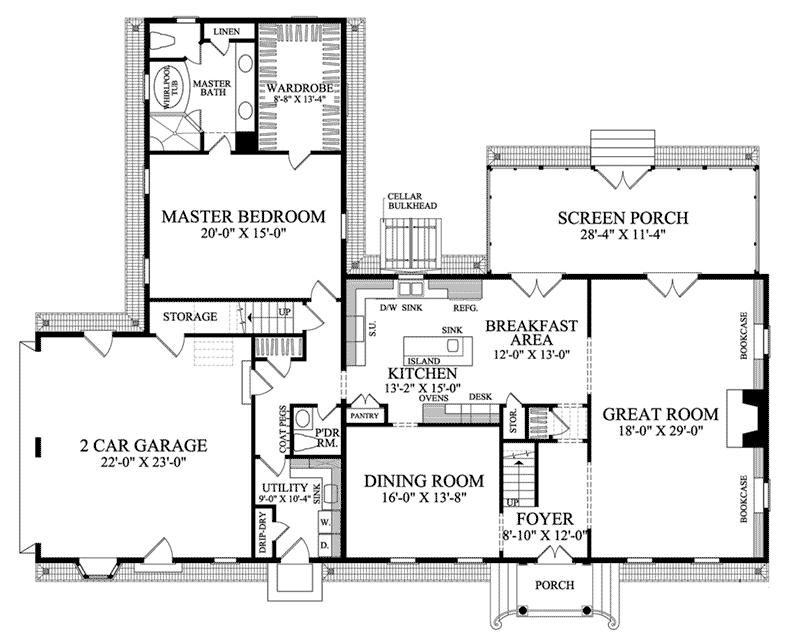 James House Colonial Home Plan 128D0086 House Plans and