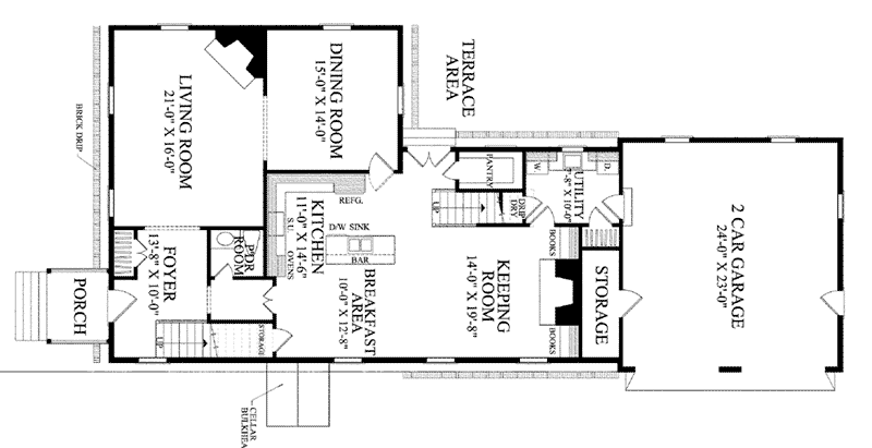 Tayloe House Cape Cod Cottage Plan 128D-0136 | House Plans and More