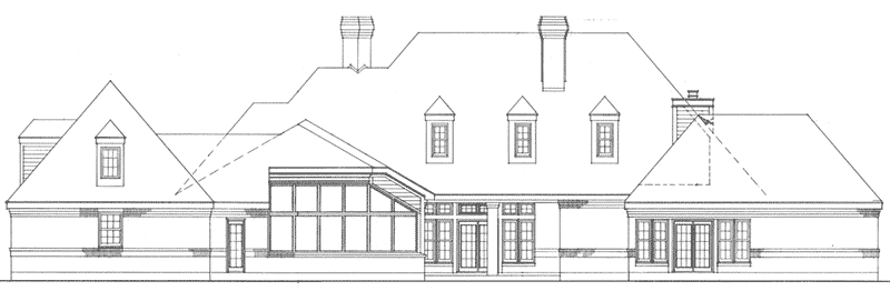 European House Plan Rear Elevation - Sherwick Place Luxury Ranch Home 137D-0015 - Shop House Plans and More