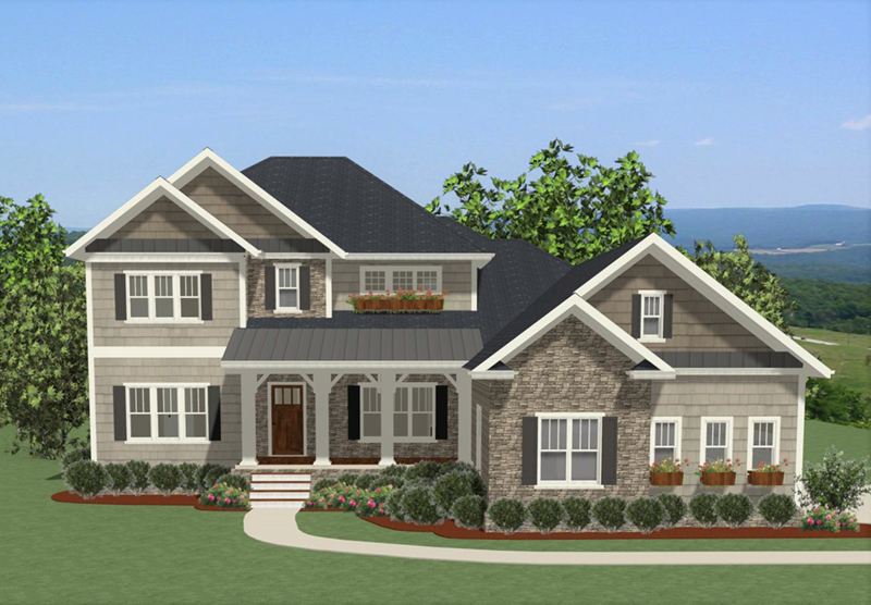 Traditional House Plan Front of Home - Brook Haven Craftsman Home 139D-0012 - Search House Plans and More