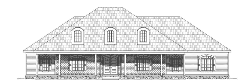 Country House Plan Front Elevation - Thistle Mill Southern Home 141D-0040 - Shop House Plans and More