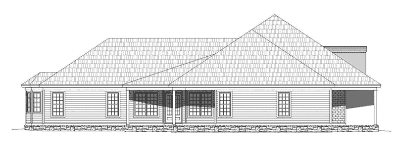 Country House Plan Left Elevation - Thistle Mill Southern Home 141D-0040 - Shop House Plans and More