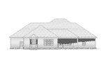 Country House Plan Rear Elevation - Thistle Mill Southern Home 141D-0040 - Shop House Plans and More
