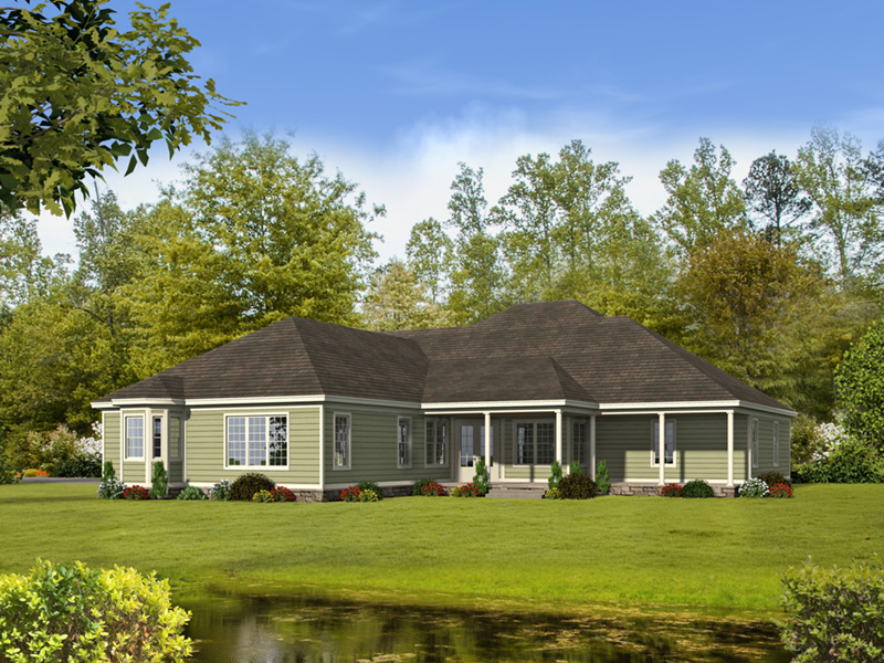 Country House Plan Rear Photo 01 - Thistle Mill Southern Home 141D-0040 - Shop House Plans and More