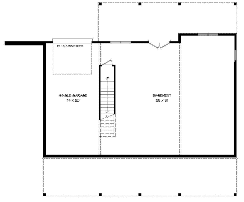 Victorian House Plan Basement Floor - 141D-0099 - Shop House Plans and More