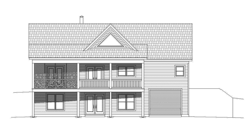 Victorian House Plan Rear Elevation - 141D-0099 - Shop House Plans and More