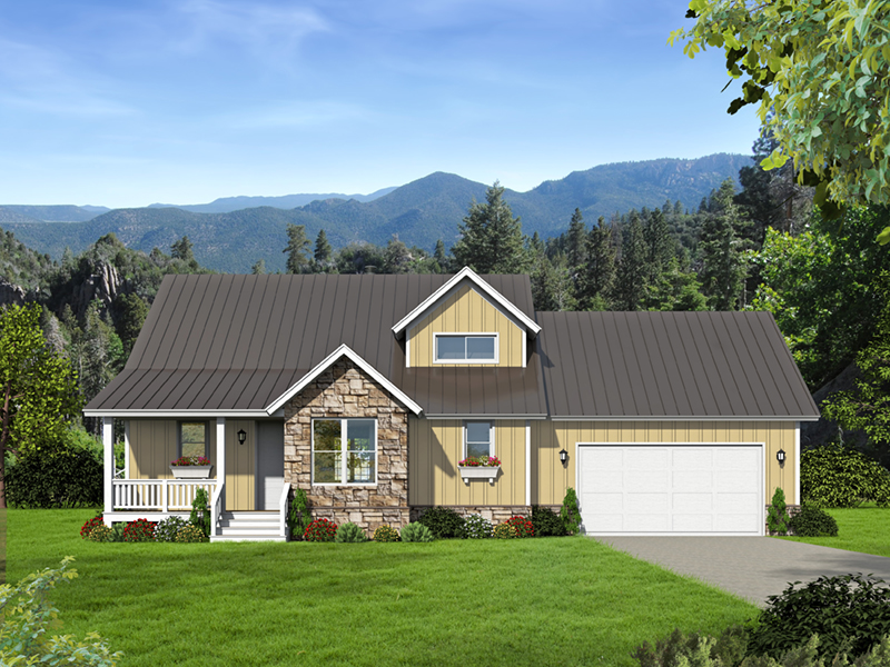 Bungalow House Plan Front of Home - 141D-0145 - Shop House Plans and More