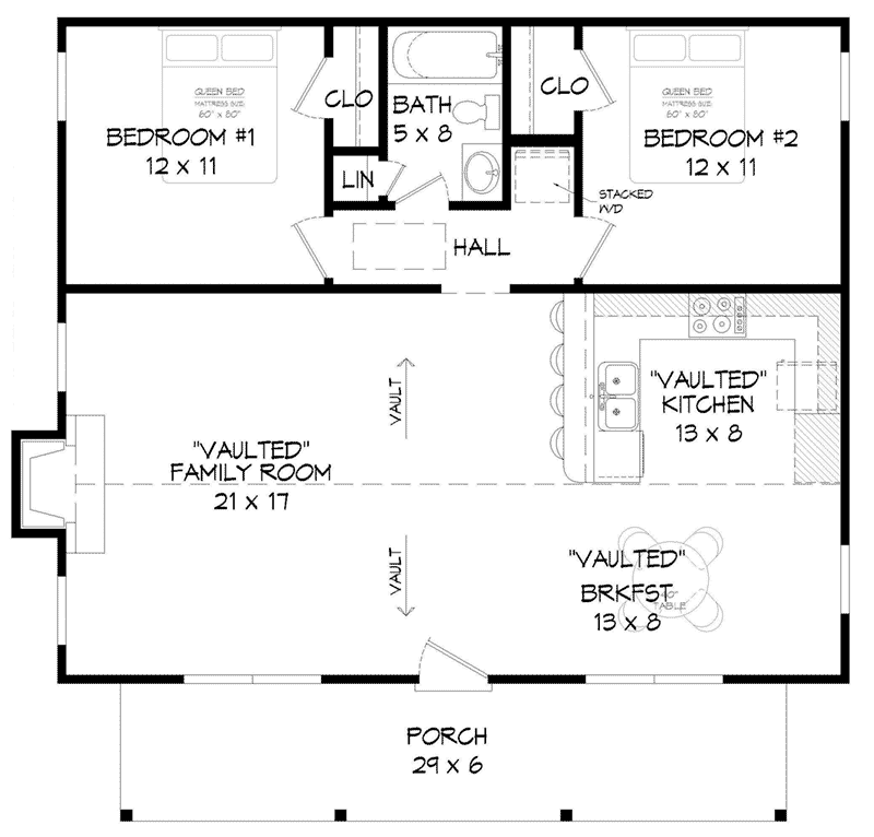 Scenic Hill Cabin Home Plan 141D-0218 - Shop House Plans and More