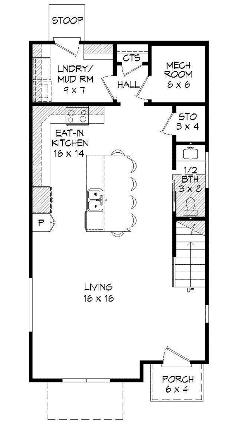 Beach & Coastal Home Plan First Floor 141D-0265