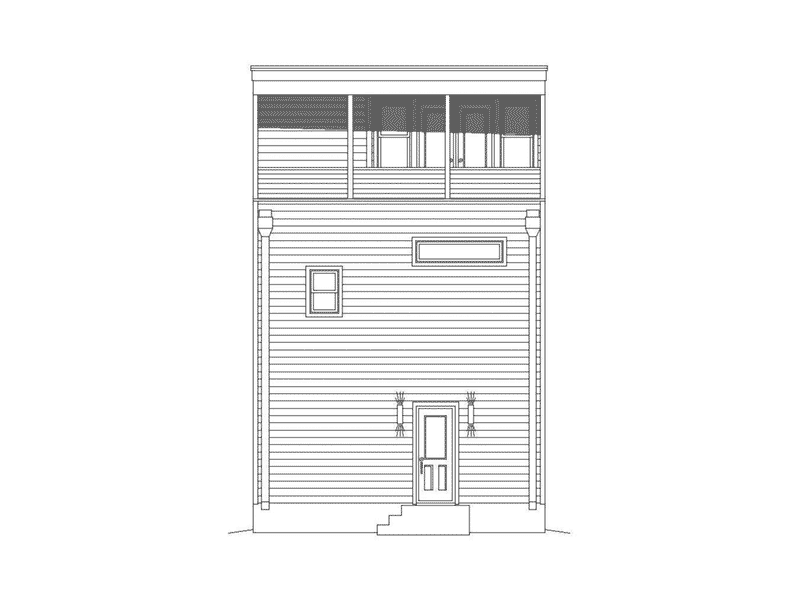 Modern House Plan Rear Elevation - 141D-0265 - Shop House Plans and More