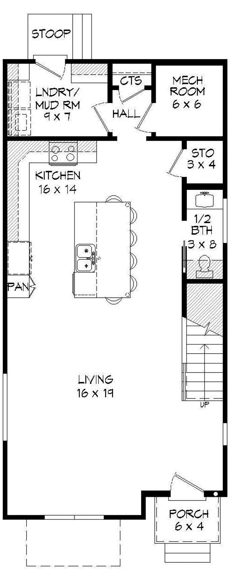 Beach & Coastal Home Plan First Floor 141D-0267