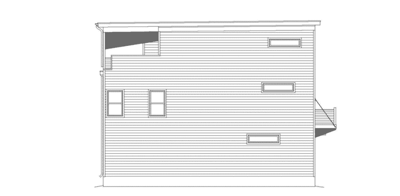 Contemporary House Plan Left Elevation - 141D-0267 - Shop House Plans and More