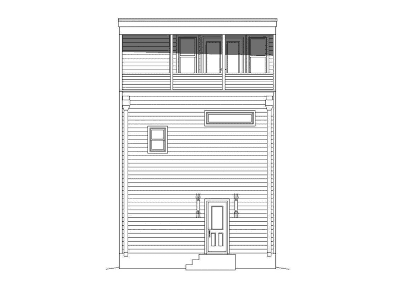 Contemporary House Plan Rear Elevation - 141D-0267 - Shop House Plans and More