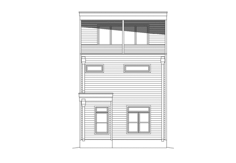 Greek Revival House Plan Rear Elevation - 141D-0268 - Shop House Plans and More